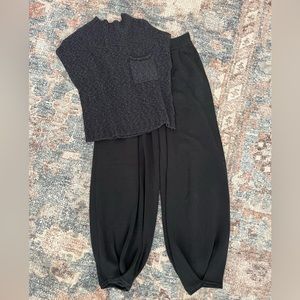 Free People Freya Sweater Set, Black Charcoal Combo